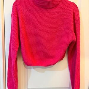 H&M Bright Pink Turtleneck Sweater
